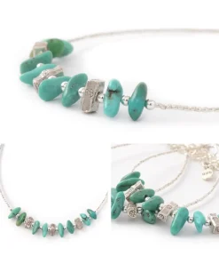 CHALISA T.. Anklets^/ Turquoise Tiny Beads Anklet blue