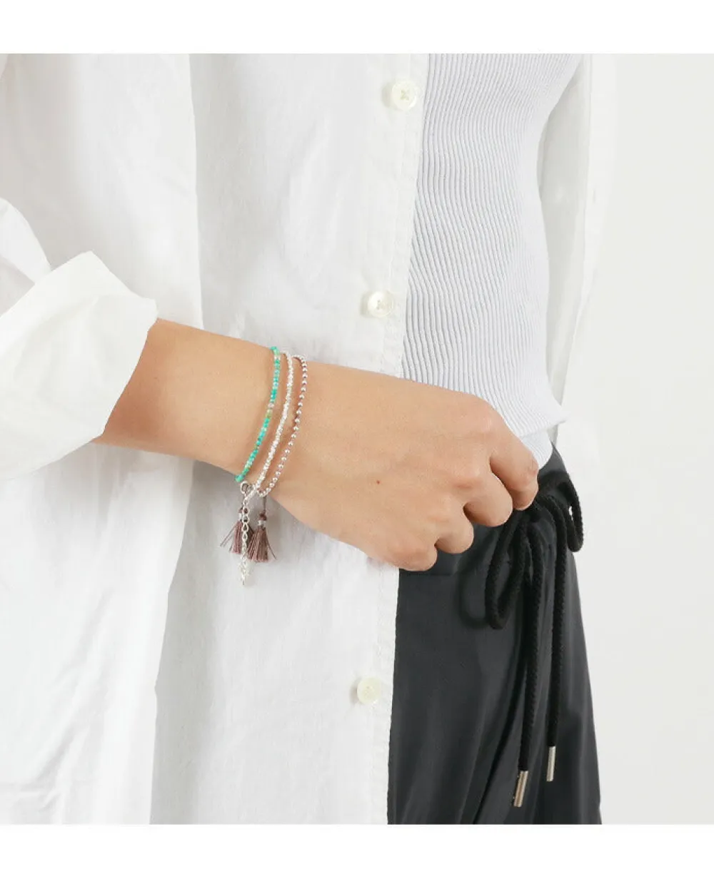 CHALISA T.. Anklets^/ Turquoise W Wrap Bracelet Karen Silver blue