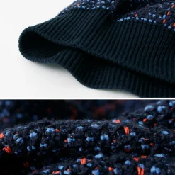 COOHEM Cardigans^/ Check Tweed Cardigan navy