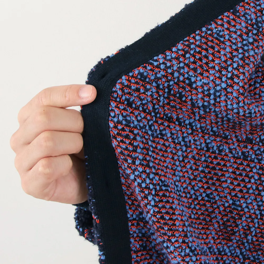 COOHEM Cardigans^/ Check Tweed Cardigan navy