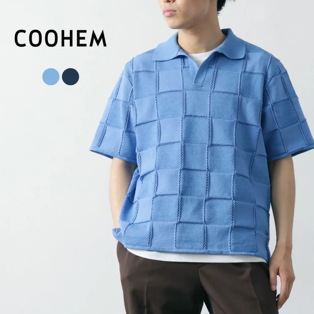 COOHEM Knits^/ Links Check Knit Pullover