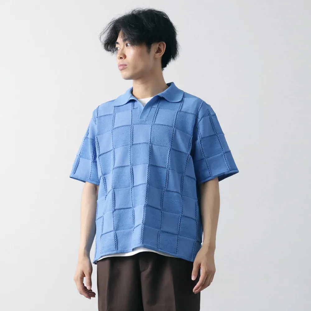 COOHEM Knits^/ Links Check Knit Pullover