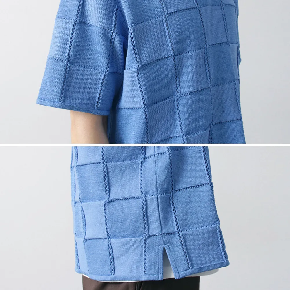 COOHEM Knits^/ Links Check Knit Pullover