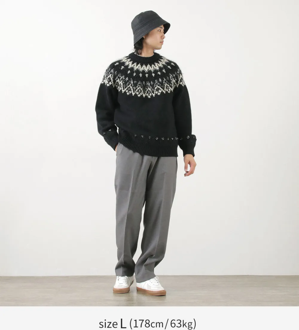 COOHEM Knits^/ Nordic Knit Pullover black