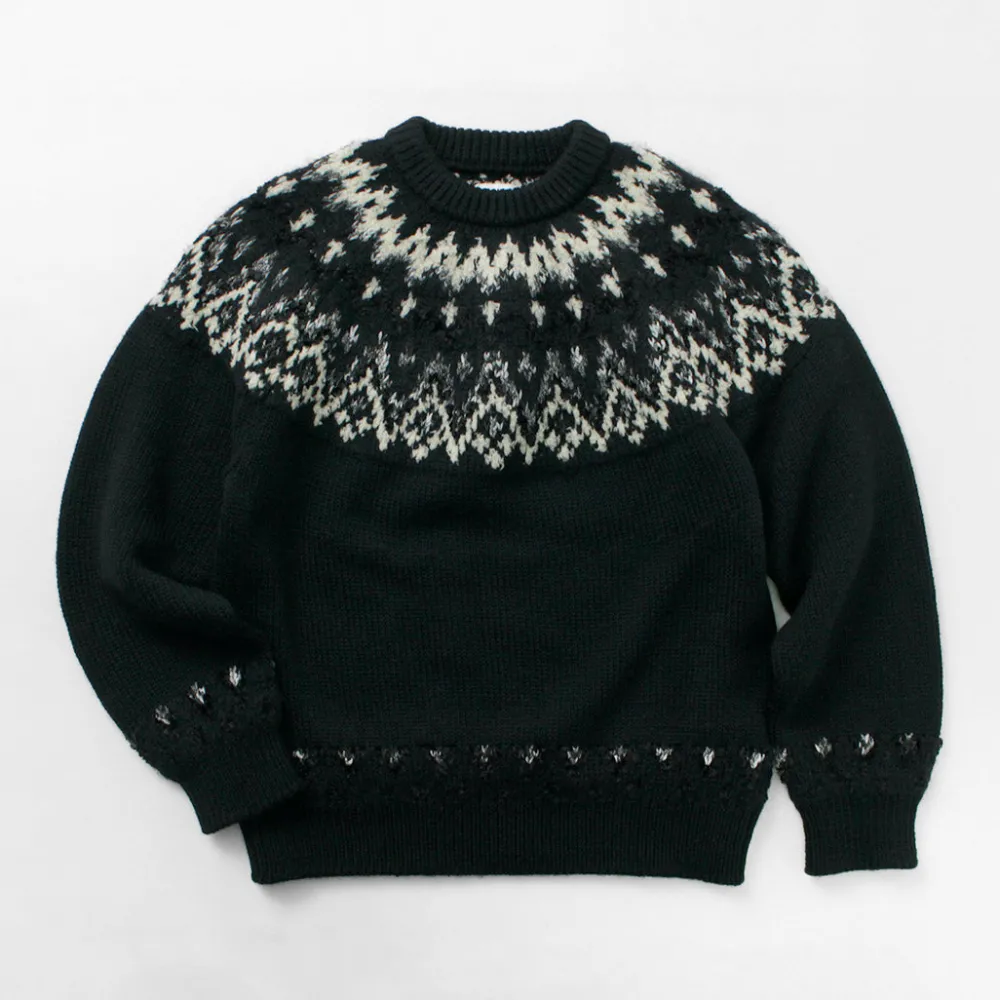 COOHEM Knits^/ Nordic Knit Pullover black