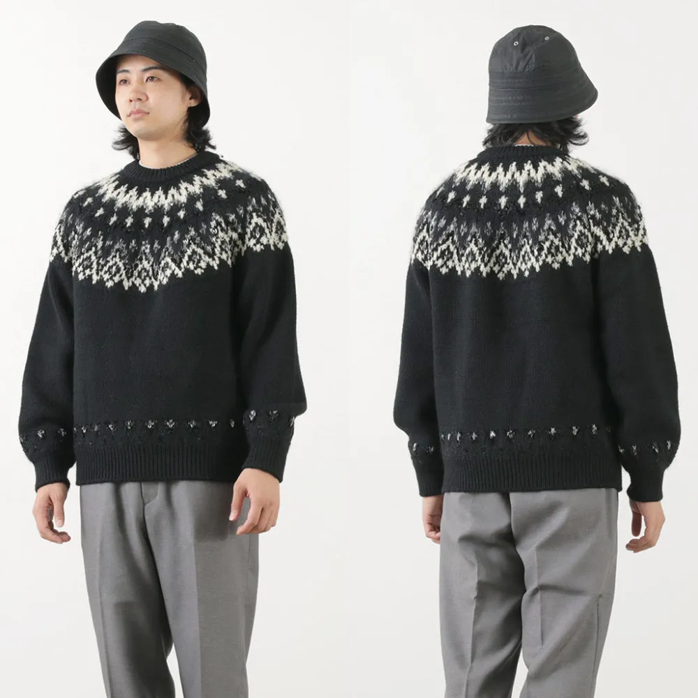 COOHEM Knits^/ Nordic Knit Pullover black
