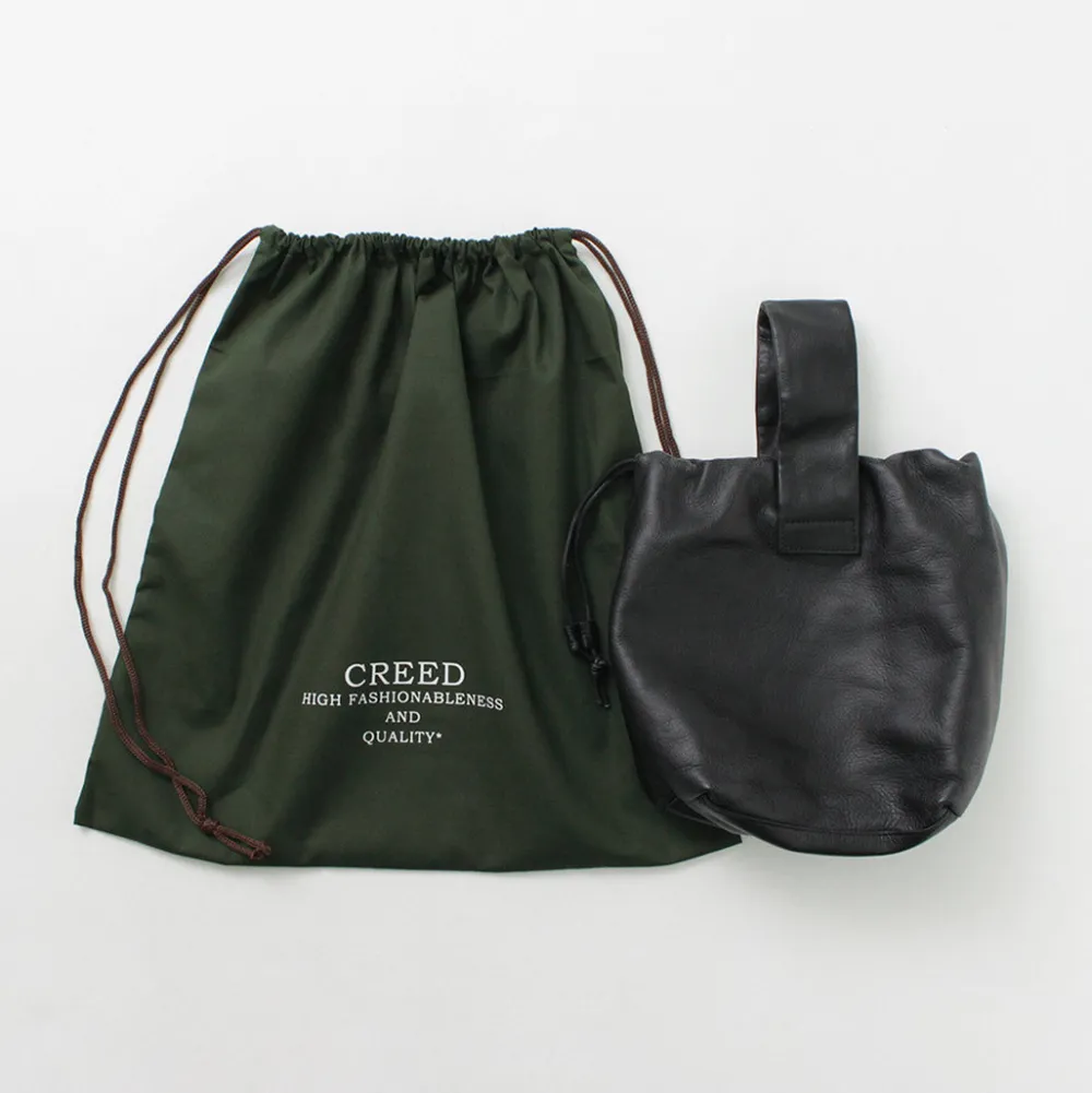 CREED Tote Bags^/ Drawstring Tote Cowhide Leather