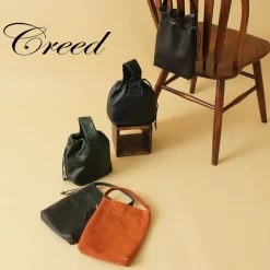 CREED Tote Bags^/ Drawstring Tote Cowhide Leather