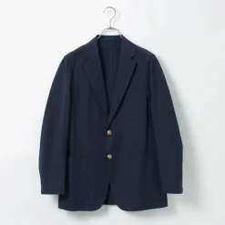 D.C.WHITE Jackets^/ Cotton Linen Summer Blazer navy
