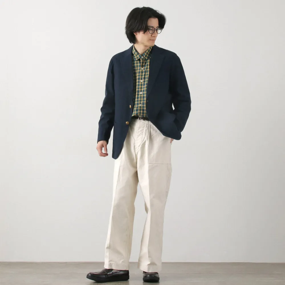 D.C.WHITE Jackets^/ Cotton Linen Summer Blazer navy
