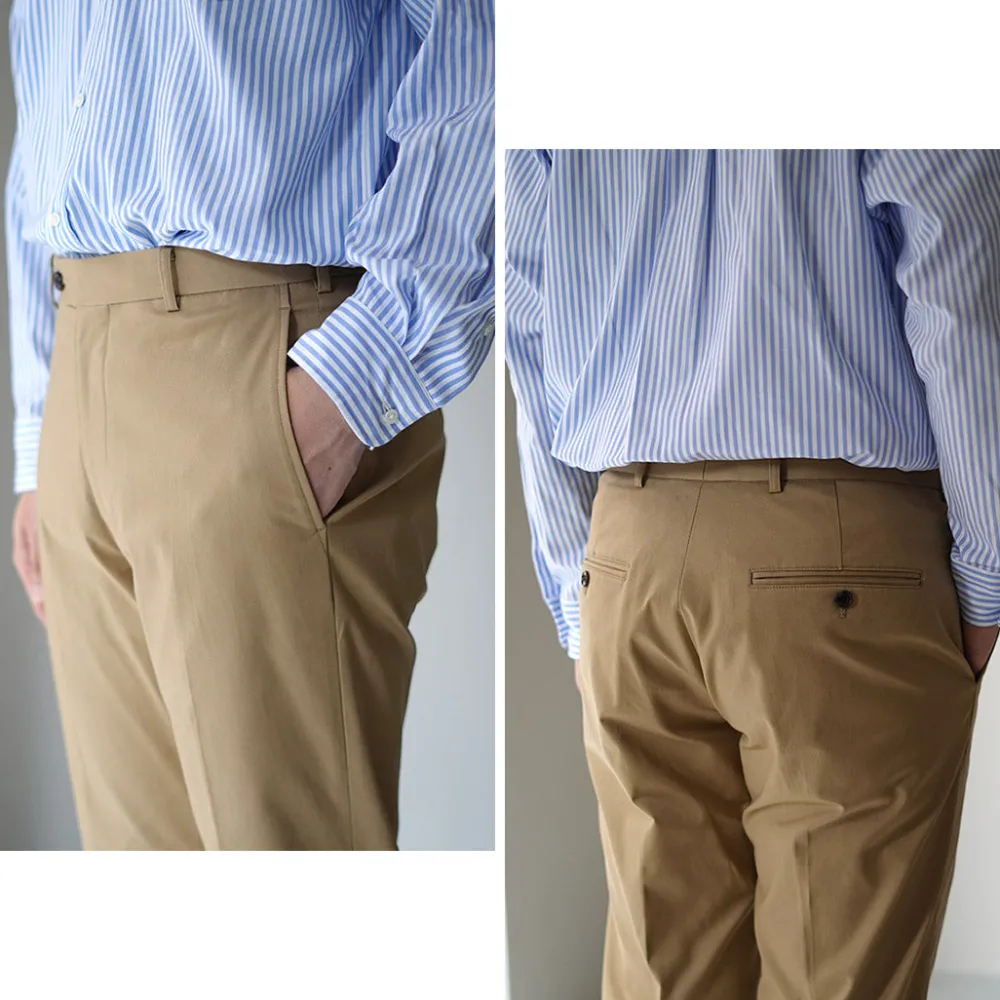 D.C.WHITE Work Pants & Chinos^/ High-density Chino Stretch Slim Tapered Pants