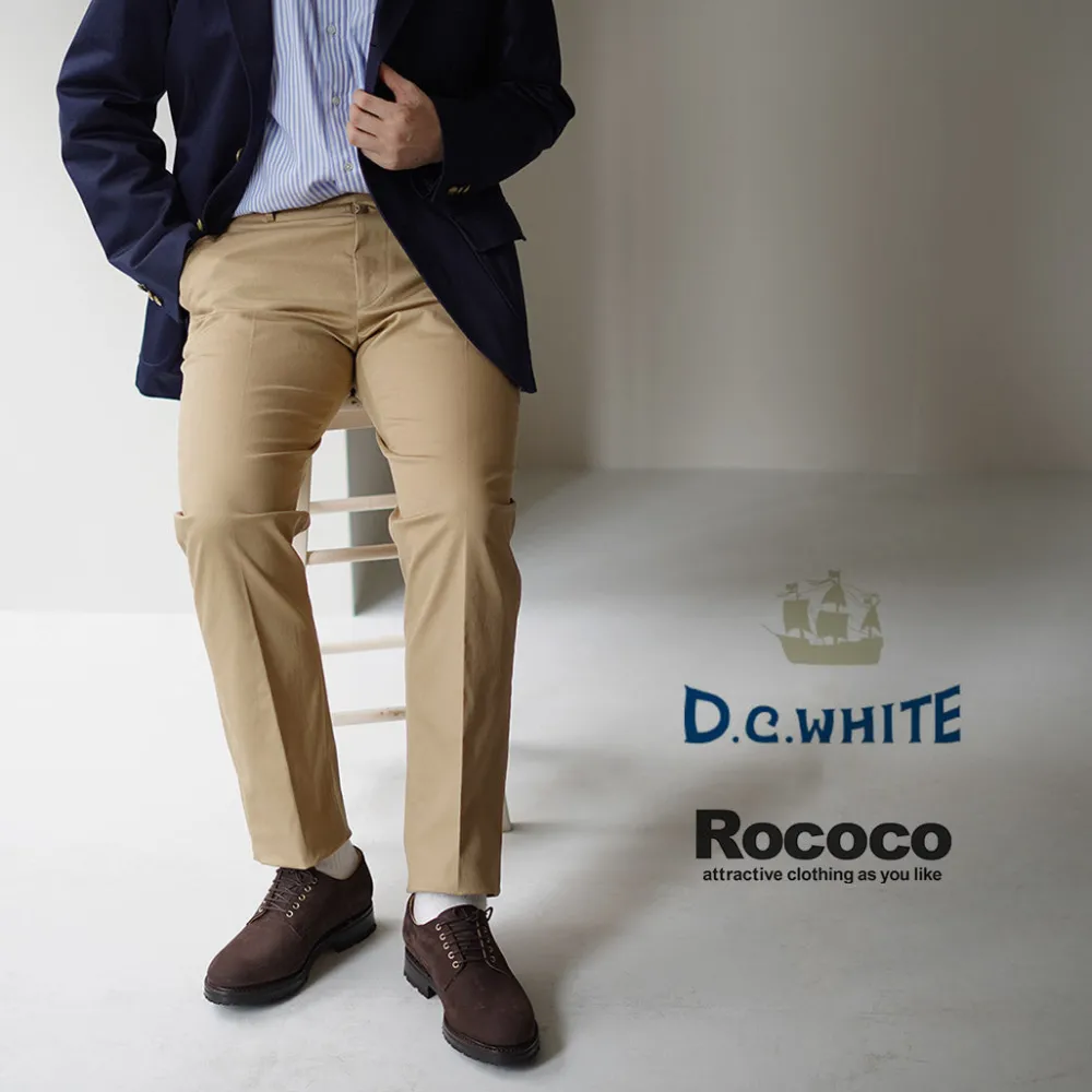 D.C.WHITE Work Pants & Chinos^/ High-density Chino Stretch Slim Tapered Pants