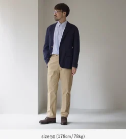 D.C.WHITE Work Pants & Chinos^/ High-density Chino Stretch Slim Tapered Pants