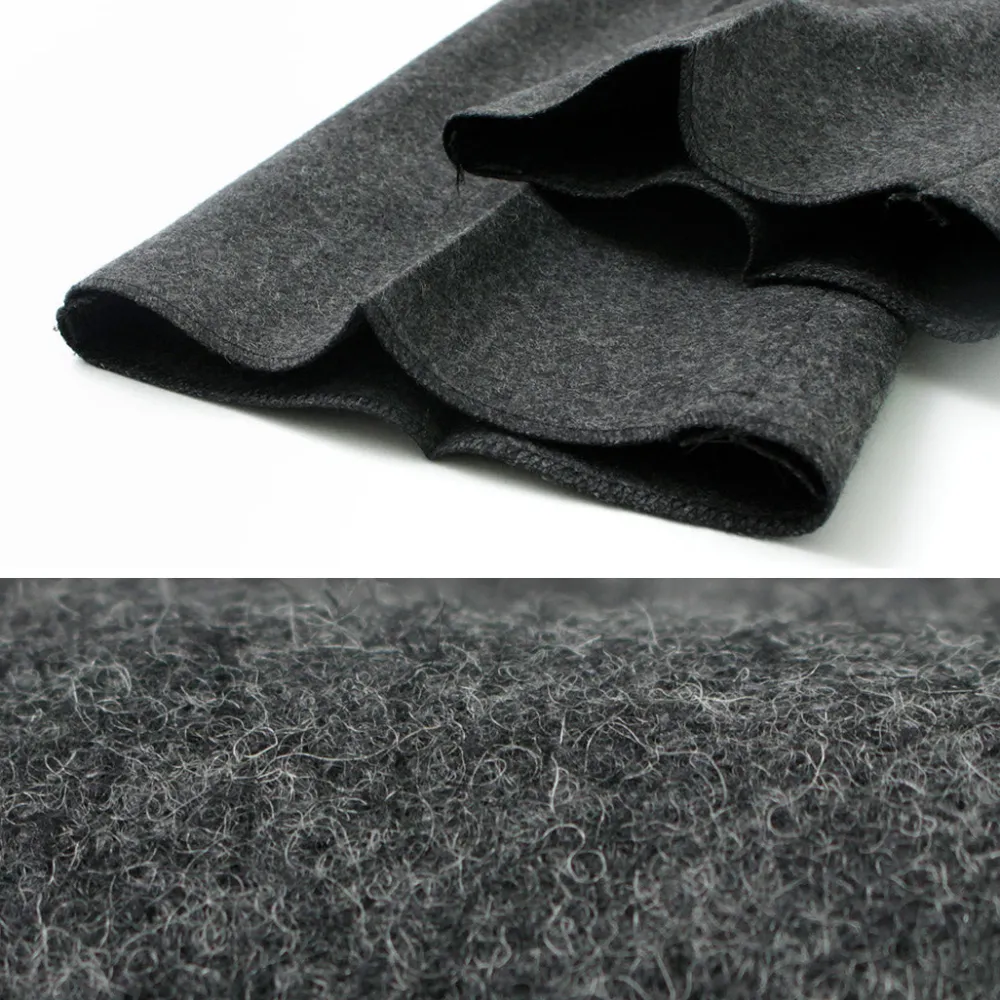 D.C.WHITE Trousers^/ Wool Melton Tapered Trousers gray