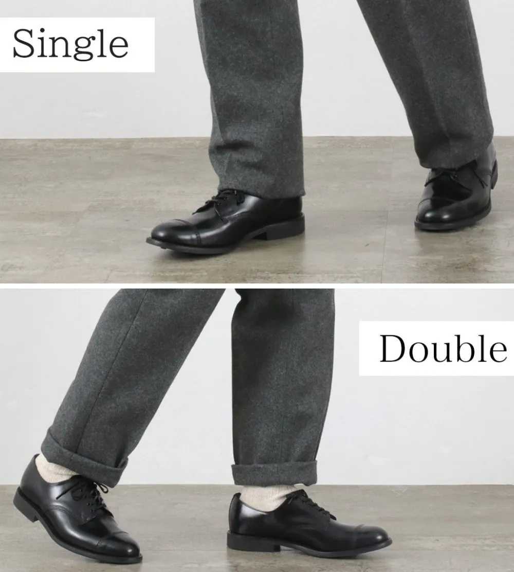 D.C.WHITE Trousers^/ Wool Melton Tapered Trousers gray