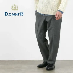 D.C.WHITE Trousers^/ Wool Melton Tapered Trousers gray