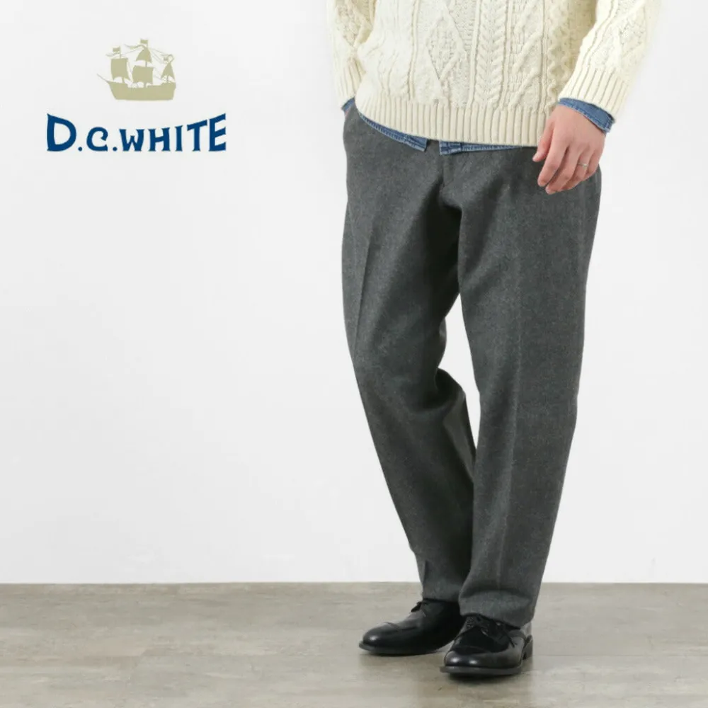 D.C.WHITE Trousers^/ Wool Melton Tapered Trousers gray