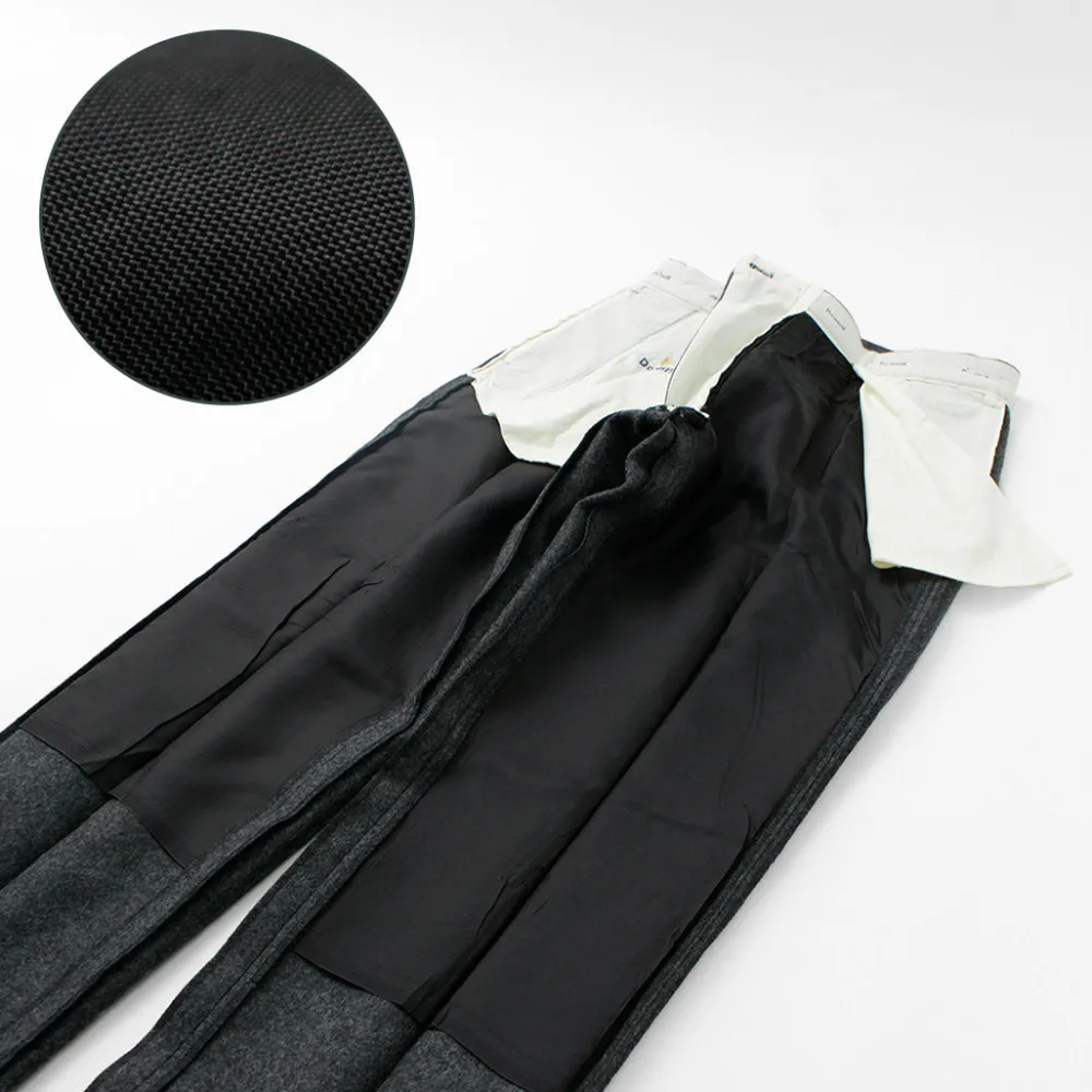 D.C.WHITE Trousers^/ Wool Melton Tapered Trousers gray