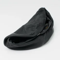 DECHO Hats^/ Leather Beret black