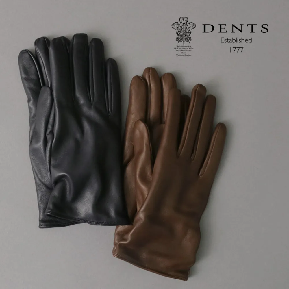 DENTS Gloves^/ Bisley / Cashmere-lined leather gloves