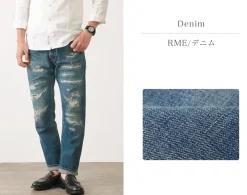 DEPSEA Jeans^/ DP001 Straight 5P Denim Pants - Vintage finish used-wash