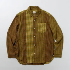 DIP/DZT Shirts^DIP/DZT / Checked combination shirt yellow