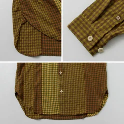 DIP/DZT Shirts^DIP/DZT / Checked combination shirt yellow