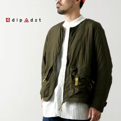 DIP/DZT Jackets^DIP/DZT / No-collar blouson olive