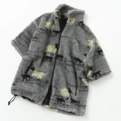 FARFIELD ORIGINAL Jackets^/ Jacquard Weave Boa Short Sleeve Fell Jacket