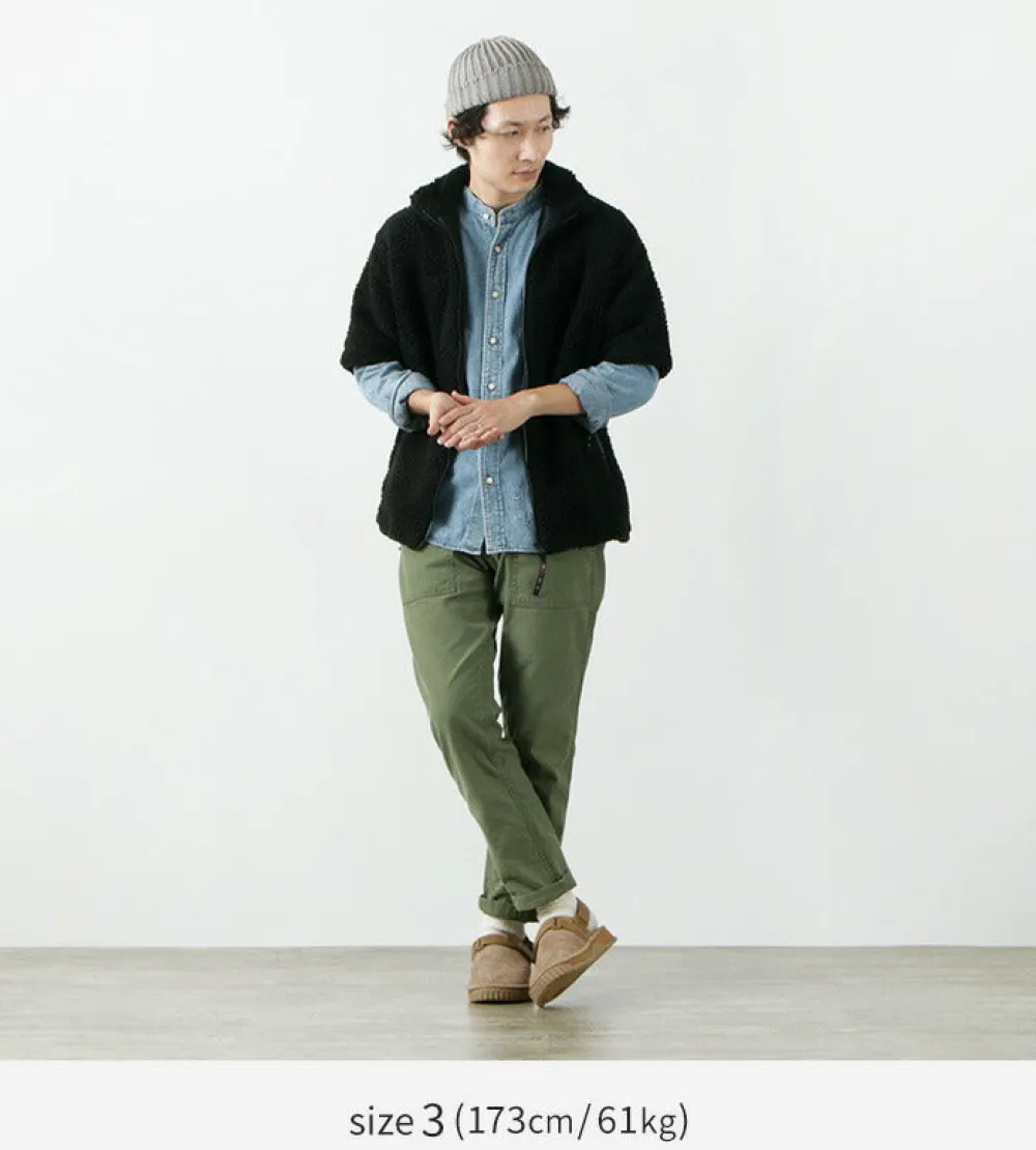 FARFIELD ORIGINAL Jackets^/ Jacquard Weave Boa Short Sleeve Fell Jacket