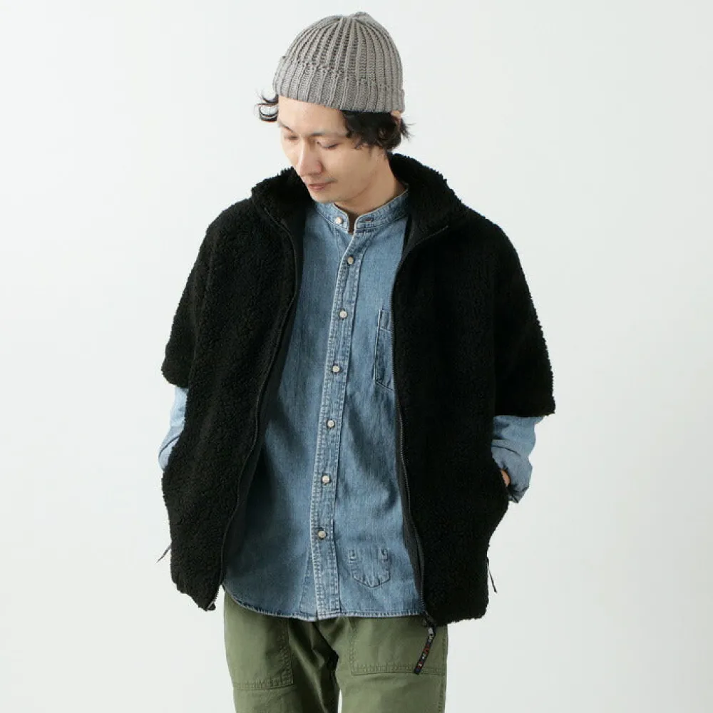 FARFIELD ORIGINAL Jackets^/ Jacquard Weave Boa Short Sleeve Fell Jacket
