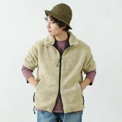 FARFIELD ORIGINAL Jackets^/ Jacquard Weave Boa Short Sleeve Fell Jacket