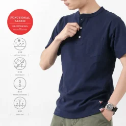 FELCO T-Shirts^/ Pocket Henley Neck T-shirt