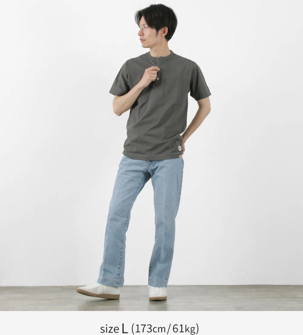 FELCO T-Shirts^/ Pocket Henley Neck T-shirt