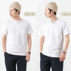 FELCO T-Shirts^/ Pocket Henley Neck T-shirt