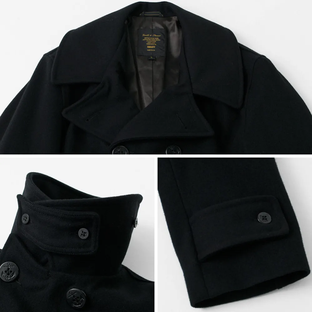 FIDELITY Coats^/ 23oz Melton Peacoat black