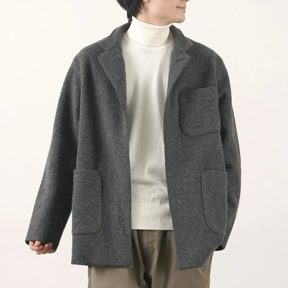 FILMELANGE Jackets^/ Hiet Melton Knit Jacket charcoal