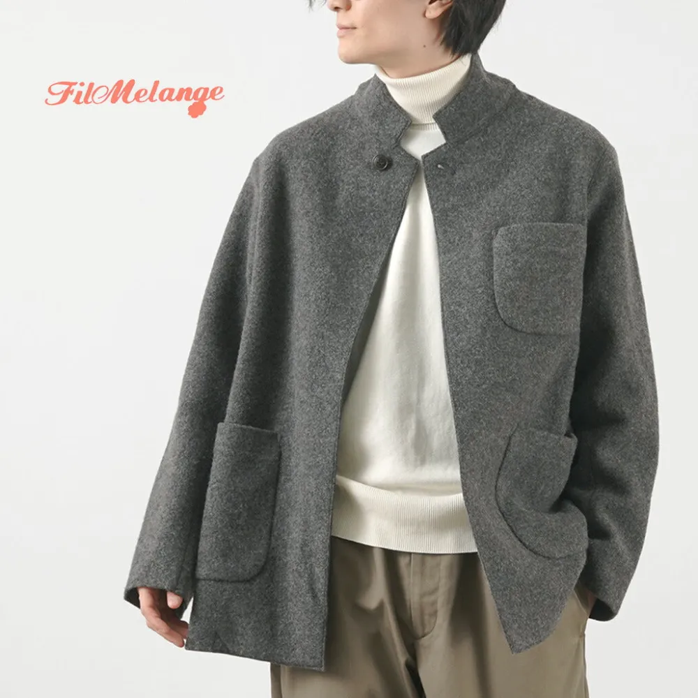 FILMELANGE Jackets^/ Hiet Melton Knit Jacket charcoal