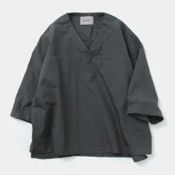 FNOR Shirts^/ Mathon Garment dye Hospital shirt black