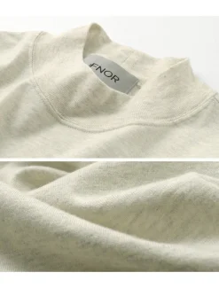 FNOR T-Shirts^/ Mock Neck Long Sleeve T-Shirt