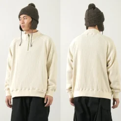 FNOR Sweatshirts^/ Open-Ended Waffle Half-Zip Pullover