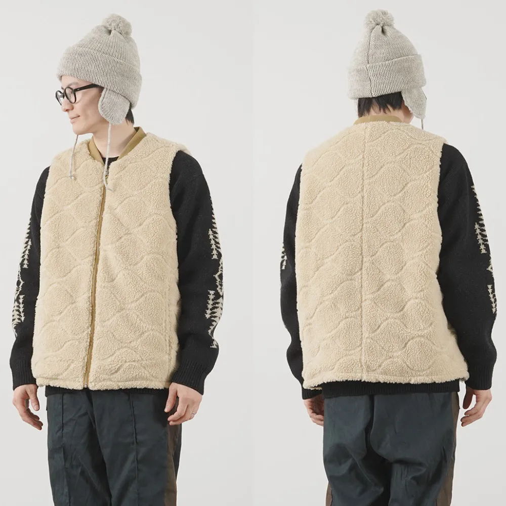 FNOR Vests^/ Quilted Sheepskin Boa MIL Vest