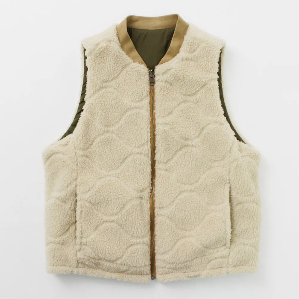 FNOR Vests^/ Quilted Sheepskin Boa MIL Vest