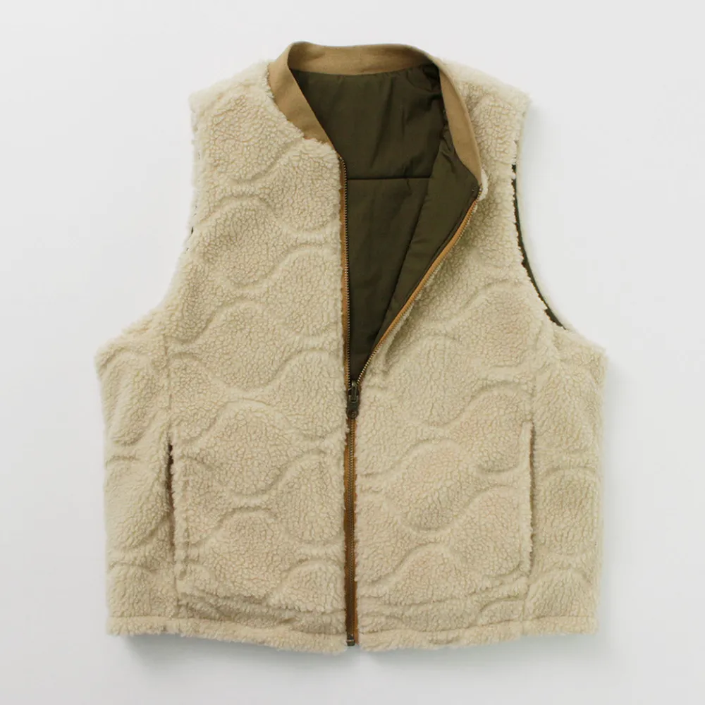 FNOR Vests^/ Quilted Sheepskin Boa MIL Vest