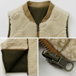 FNOR Vests^/ Quilted Sheepskin Boa MIL Vest