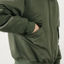 FNOR Jackets^/ Slight Satin Pair Away Flight Jacket khaki