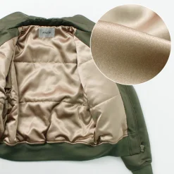 FNOR Jackets^/ Slight Satin Pair Away Flight Jacket khaki
