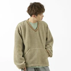FNOR Sweatshirts^/ V-Neck Boa Pullover