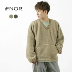 FNOR Sweatshirts^/ V-Neck Boa Pullover