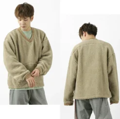 FNOR Sweatshirts^/ V-Neck Boa Pullover